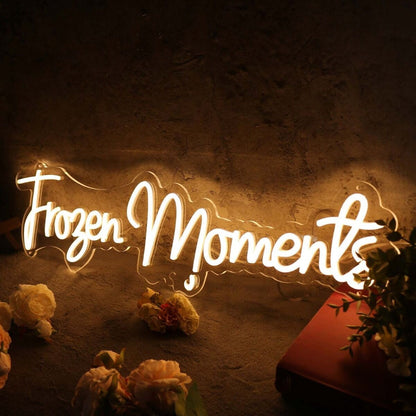 Frozen Moments Yellow Led Neon Sign - Shineneon