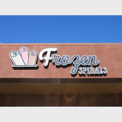 Frozen Spirals 3D Frontlit Channel Letters Led Light Sign - Shineneon