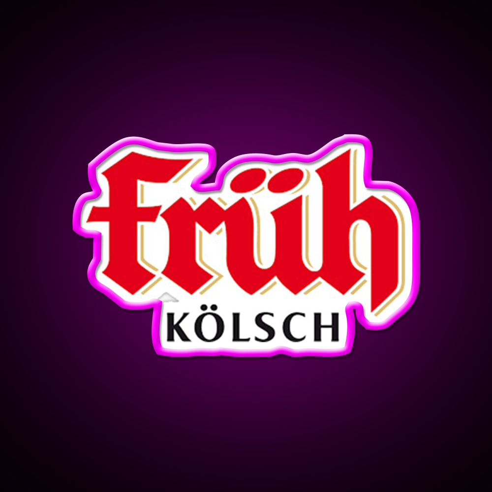 Fruh Kolsch Beer Logo Classic Beer Bar Decor Led Neon Sign Rgb Color - Neon sign mounted on wall in room