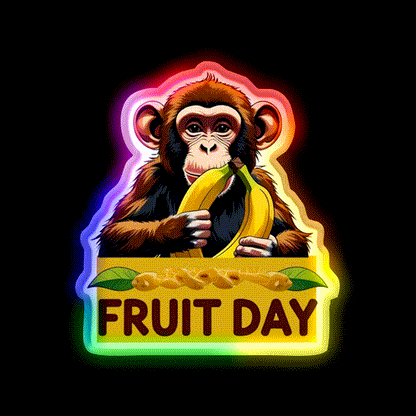 Fruit Day Snack Food Led Neon Sign Rgb Color - LED neon sign close-up detail