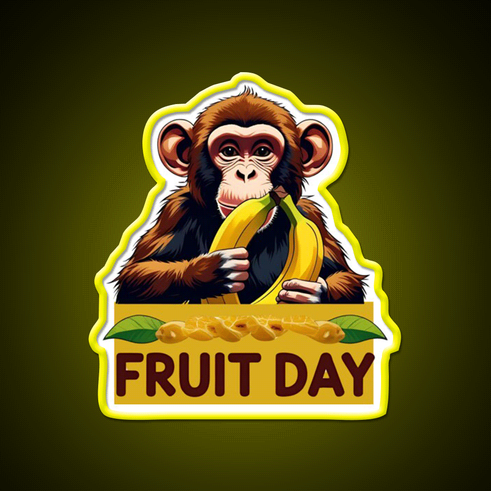 Fruit Day Snack Food Led Neon Sign Rgb Color - Custom LED neon sign front view