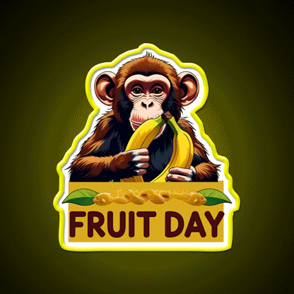 Fruit Day Snack Food Led Neon Sign Rgb Color - Custom LED neon sign front view