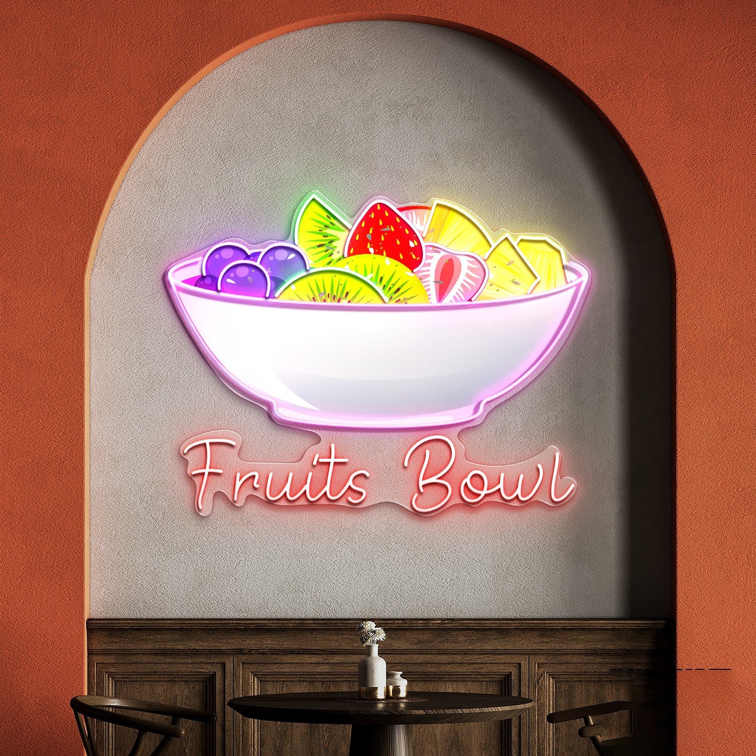 Fruits Bowl Acrylic Neon Wall Sign | Shineneon