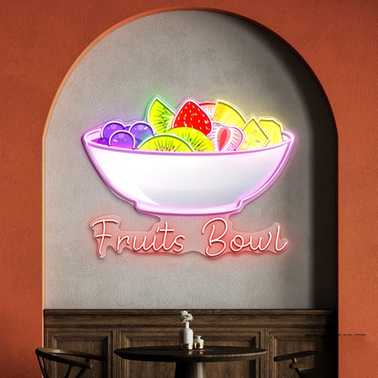 Fruits Bowl Acrylic Neon Wall Sign | Shineneon