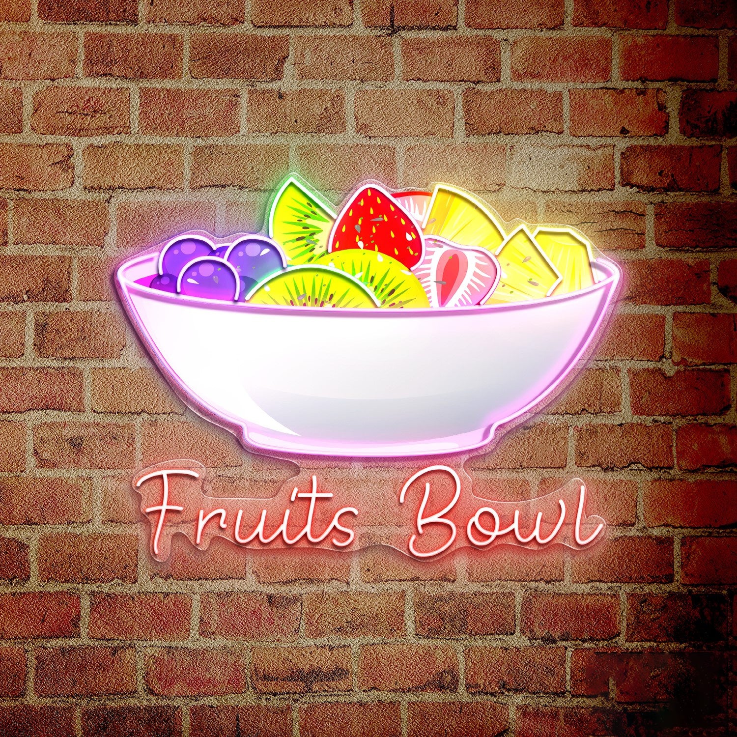 Fruits Bowl Acrylic Neon Wall Sign | Shineneon