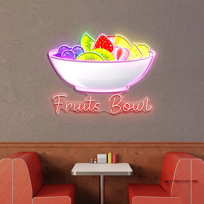 Fruits Bowl Acrylic Neon Wall Sign | Shineneon