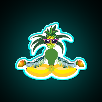 Fruity Meditation Yoga Led Neon Sign For Wellness Space Rgb Color