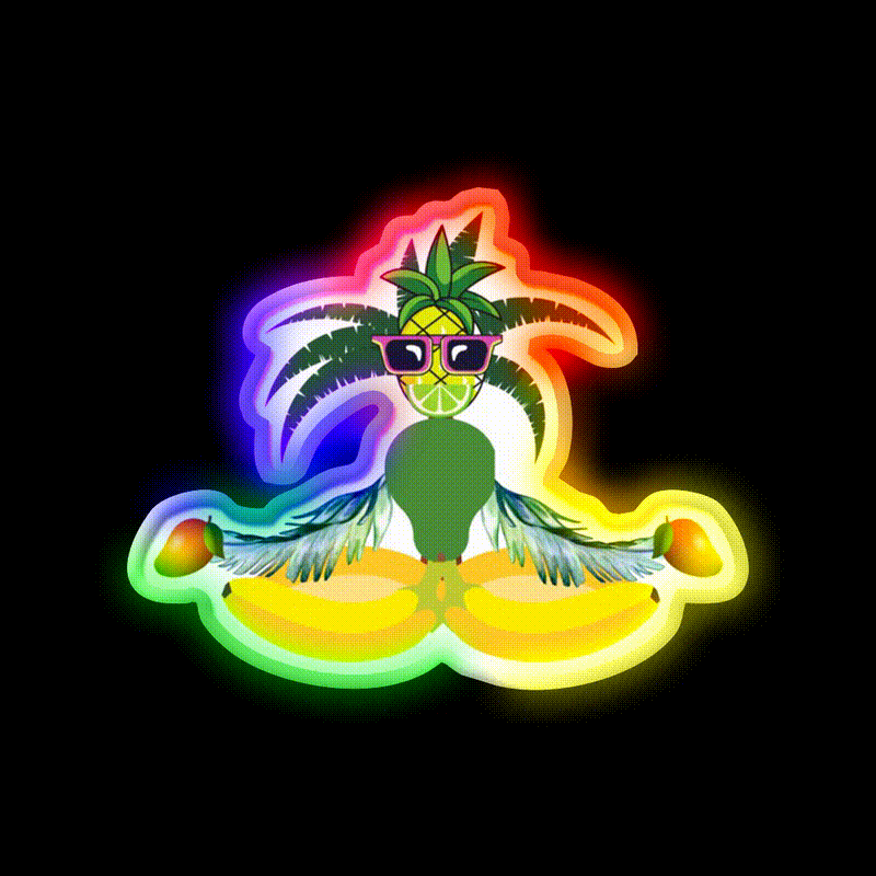 Fruity Meditation Yoga Led Neon Sign For Wellness Space Rgb Color