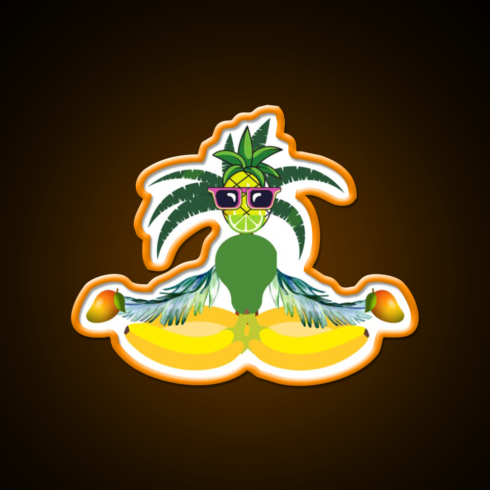 Fruity Meditation Yoga Led Neon Sign For Wellness Space Rgb Color