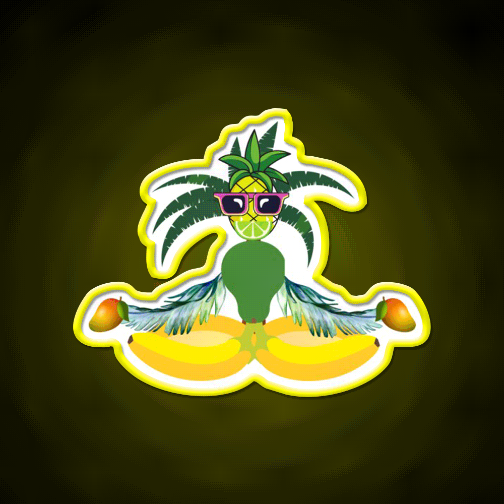 Fruity Meditation Yoga Led Neon Sign For Wellness Space Rgb Color