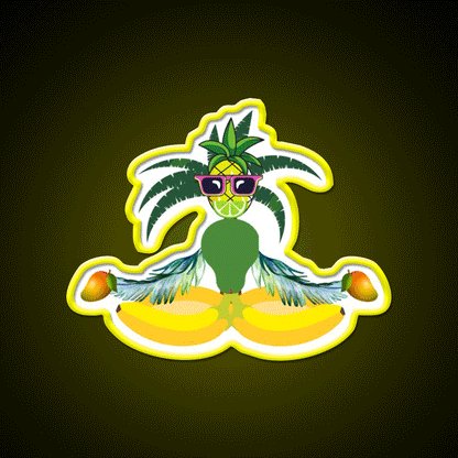 Fruity Meditation Yoga Led Neon Sign For Wellness Space Rgb Color