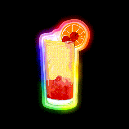 Fruity Tequila Sunrise Party Drink Tequila Led Neon Sign Rgb Color