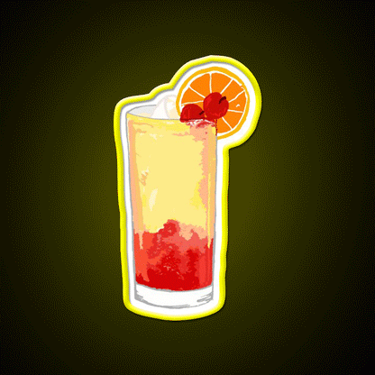 Fruity Tequila Sunrise Party Drink Tequila Led Neon Sign Rgb Color
