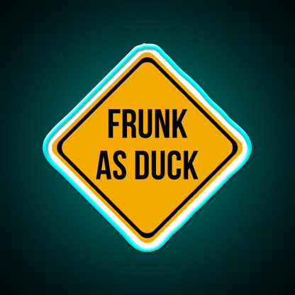 Frunk As Duck Beer Bar Decor Led Neon Sign Rgb Color - Size and dimension reference