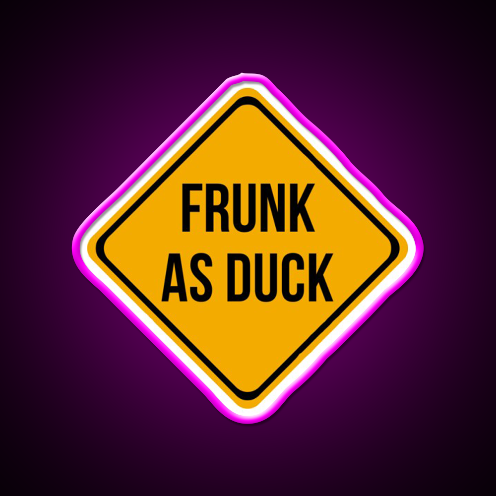 Frunk As Duck Beer Bar Decor Led Neon Sign Rgb Color - Neon sign mounted on wall in room