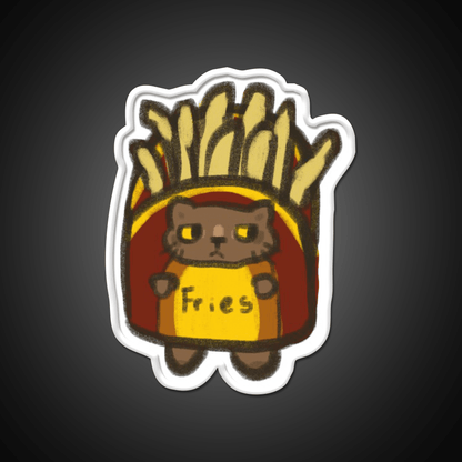 Fry Cat Fast Food Led Neon Sign For Burger Place Rgb Color - Shineneon