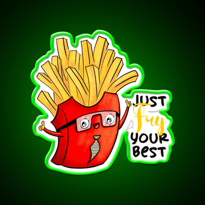 Fry Your Best Fast Food Led Neon Sign For Burger Place Rgb Color - Shineneon