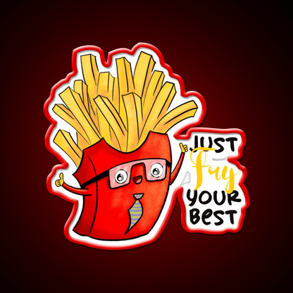 Fry Your Best Fast Food Led Neon Sign For Burger Place Rgb Color - Shineneon