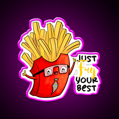 Fry Your Best Fast Food Led Neon Sign For Burger Place Rgb Color - Shineneon