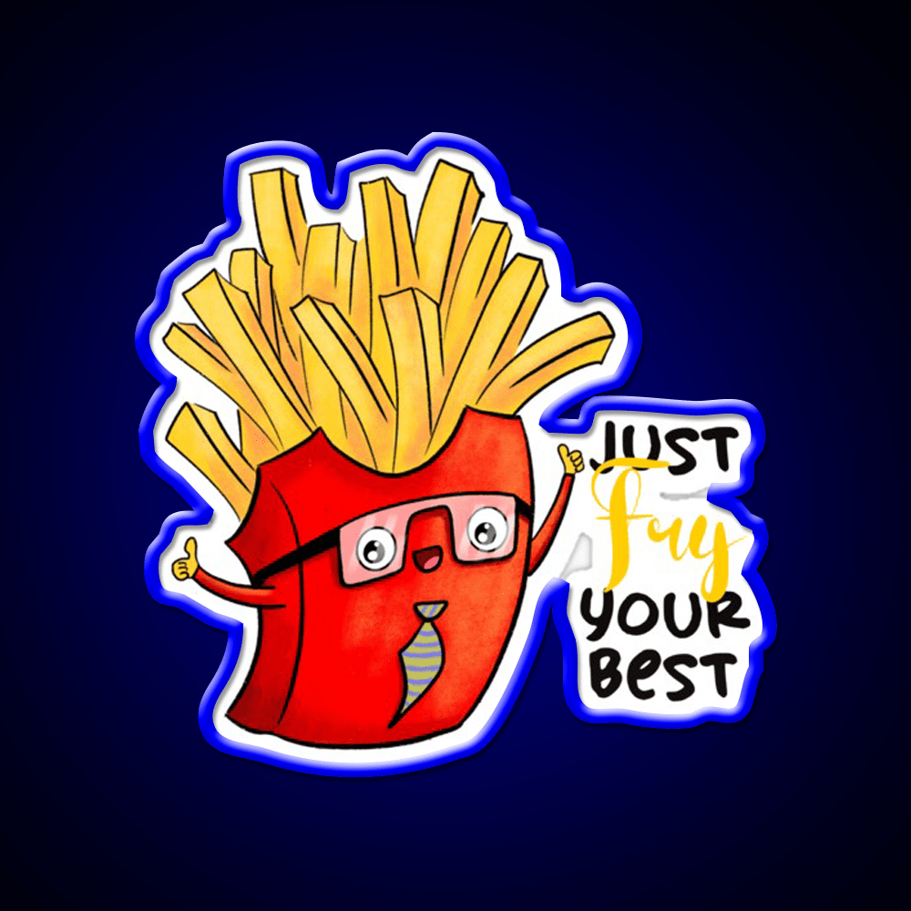 Fry Your Best Fast Food Led Neon Sign For Burger Place Rgb Color - Shineneon