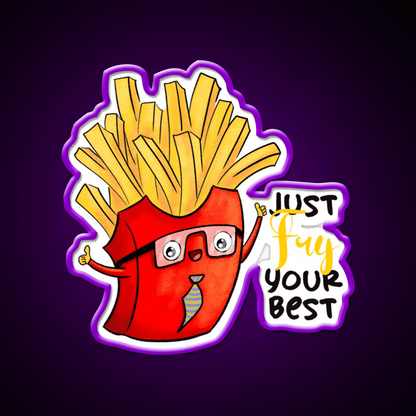 Fry Your Best Fast Food Led Neon Sign For Burger Place Rgb Color - Shineneon