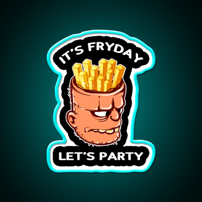 Fryday Party Fast Food Led Neon Sign For Burger Place Rgb Color - Shineneon