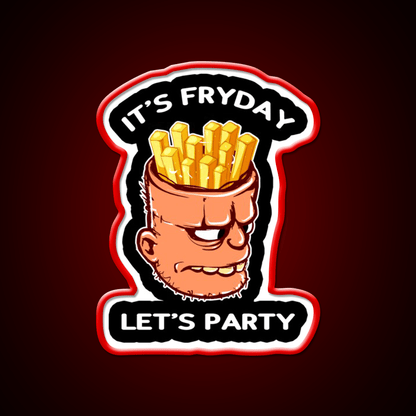 Fryday Party Fast Food Led Neon Sign For Burger Place Rgb Color - Shineneon