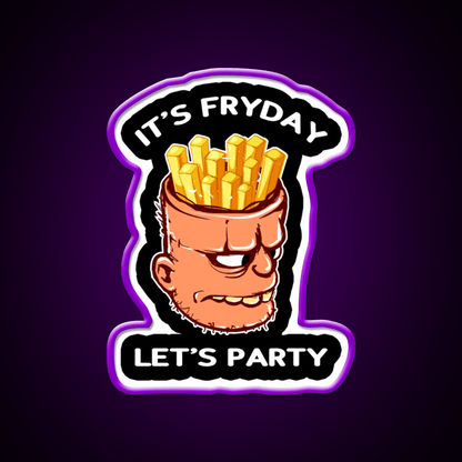 Fryday Party Fast Food Led Neon Sign For Burger Place Rgb Color - Shineneon