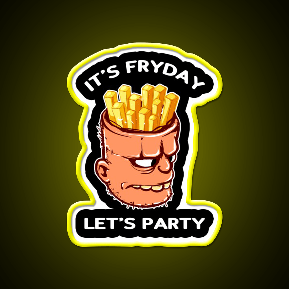 Fryday Party Fast Food Led Neon Sign For Burger Place Rgb Color - Shineneon