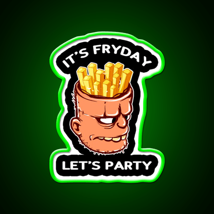 Fryday Party Fast Food Led Neon Sign For Burger Place Rgb Color - Shineneon
