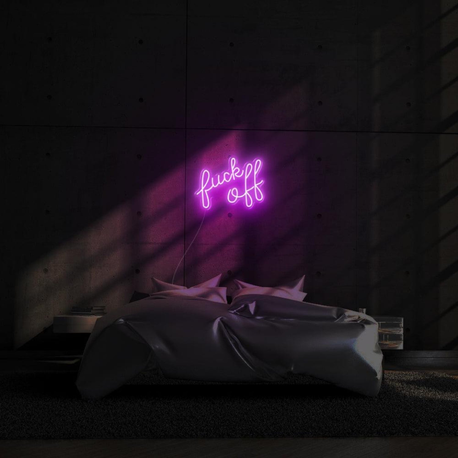 Fuck Off Vivid Pink Text-Based Led Neon Sign For Bold Bedroom Decor | Shineneon