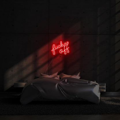 Fuck Off Vivid Pink Text-Based Led Neon Sign For Bold Bedroom Decor | Shineneon