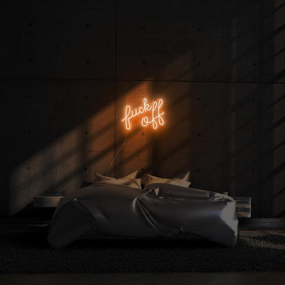 Fuck Off Vivid Pink Text-Based Led Neon Sign For Bold Bedroom Decor | Shineneon