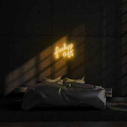 Fuck Off Vivid Pink Text-Based Led Neon Sign For Bold Bedroom Decor | Shineneon