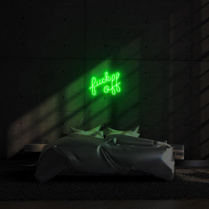 Fuck Off Vivid Pink Text-Based Led Neon Sign For Bold Bedroom Decor | Shineneon