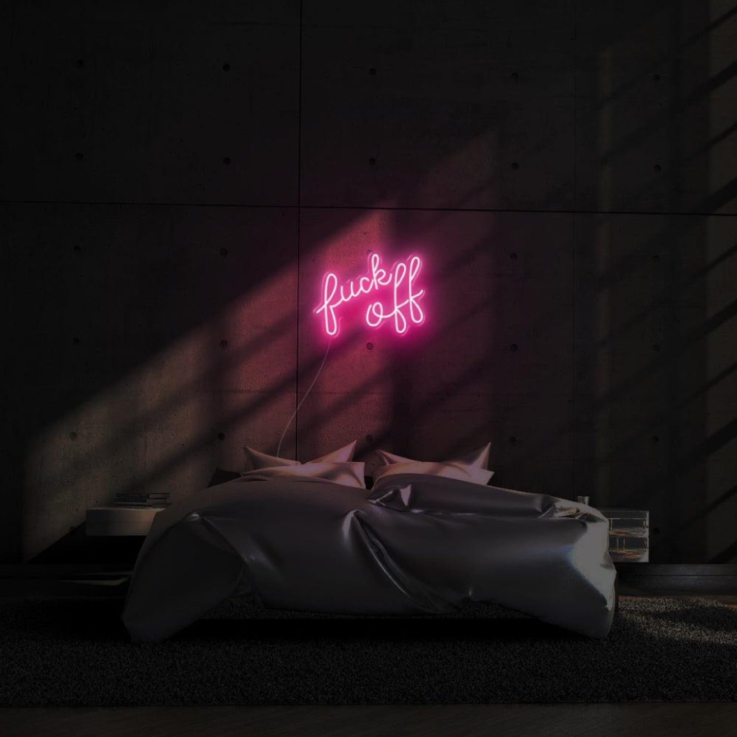 Fuck Off Vivid Pink Text-Based Led Neon Sign For Bold Bedroom Decor | Shineneon