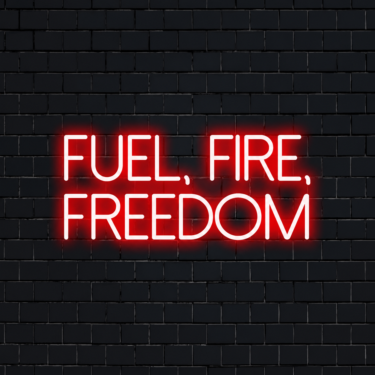 Fuel Fire And Freedom Wall Decor LED Neon Sign - 01 Original Product Image