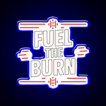 Fuel The Burn C Power Through Every Rep Gym Fitness Led Neon Sign Rgb Color