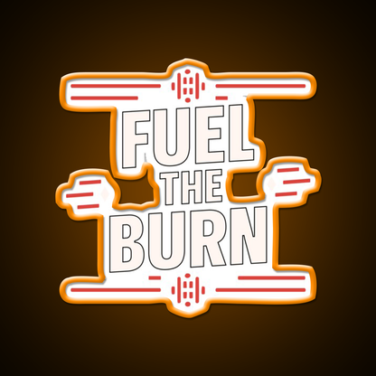 Fuel The Burn C Power Through Every Rep Gym Fitness Led Neon Sign Rgb Color