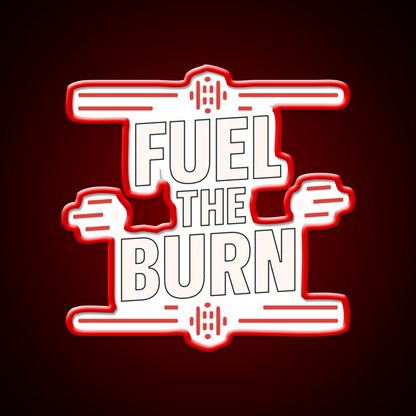 Fuel The Burn C Power Through Every Rep Gym Fitness Led Neon Sign Rgb Color
