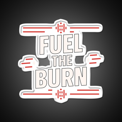 Fuel The Burn C Power Through Every Rep Gym Fitness Led Neon Sign Rgb Color