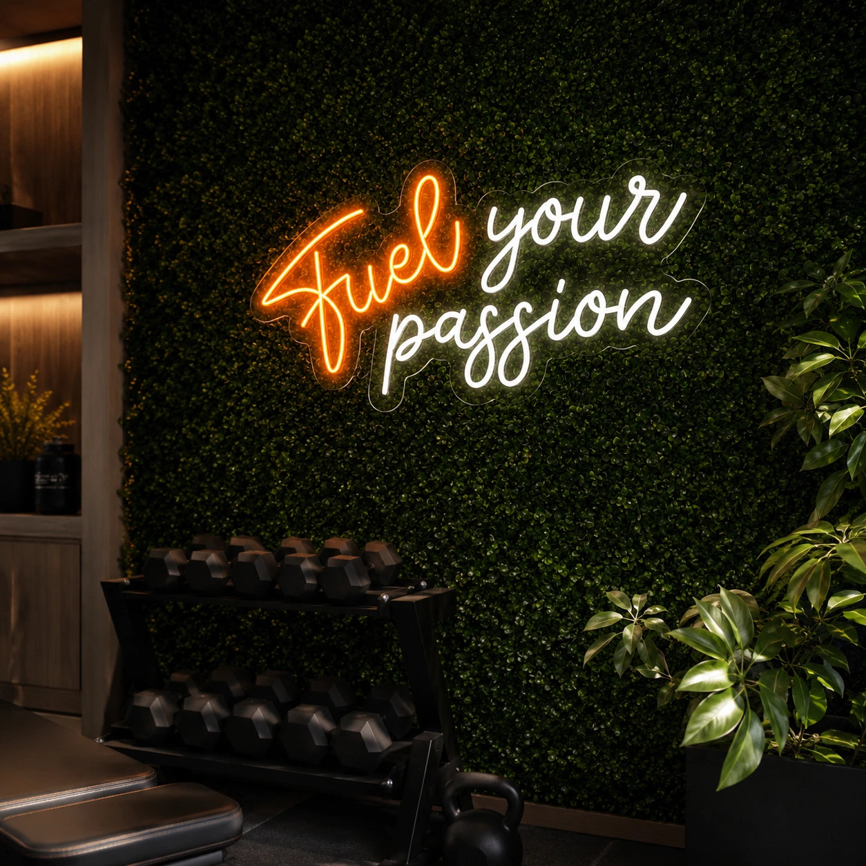 Fuel Your Passion LED Neon Sign real lifestyle scene