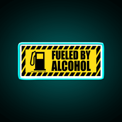 Fueled By Alcohol Whiskey Drink Bar Led Neon Sign Rgb Color - Shineneon