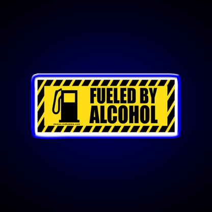 Fueled By Alcohol Whiskey Drink Bar Led Neon Sign Rgb Color - Shineneon
