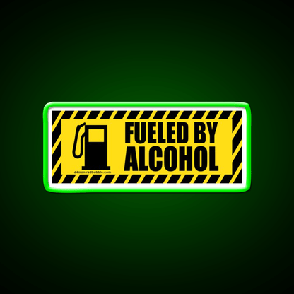 Fueled By Alcohol Whiskey Drink Bar Led Neon Sign Rgb Color - Shineneon