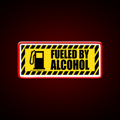 Fueled By Alcohol Whiskey Drink Bar Led Neon Sign Rgb Color - Shineneon