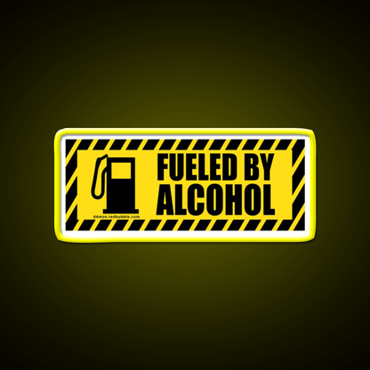 Fueled By Alcohol Whiskey Drink Bar Led Neon Sign Rgb Color - Shineneon