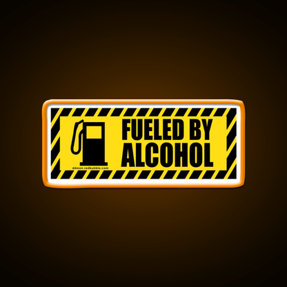 Fueled By Alcohol Whiskey Drink Bar Led Neon Sign Rgb Color - Shineneon