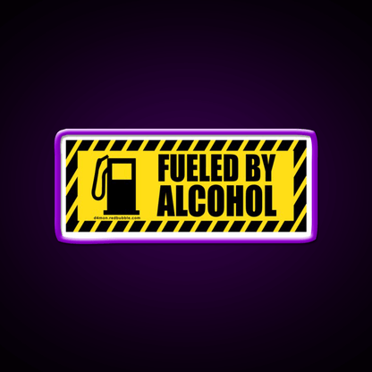 Fueled By Alcohol Whiskey Drink Bar Led Neon Sign Rgb Color - Shineneon