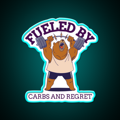 Fueled By Carbs And Regret Gym Fitness Led Neon Sign Rgb Color